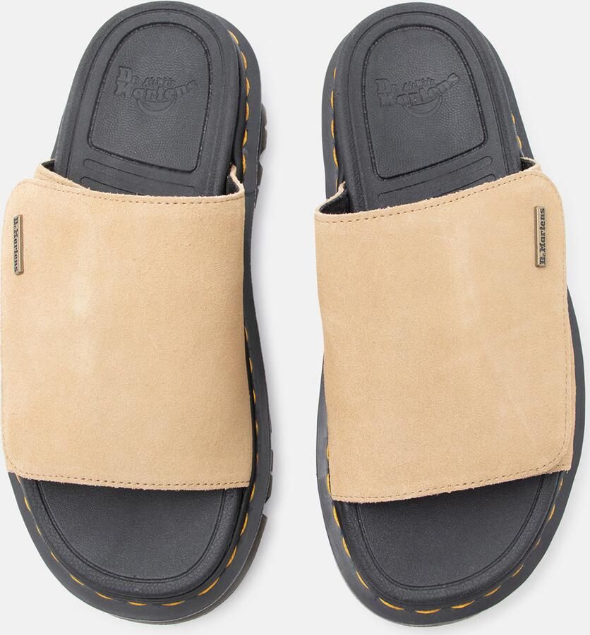 Dr. Martens Zebzag Slide EH Suede Sandalen beige zwart - Foto 7