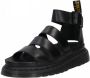 Dr. Martens Zwarte platte leren sandalen met verstelbare gespsluiting Black Dames - Thumbnail 3