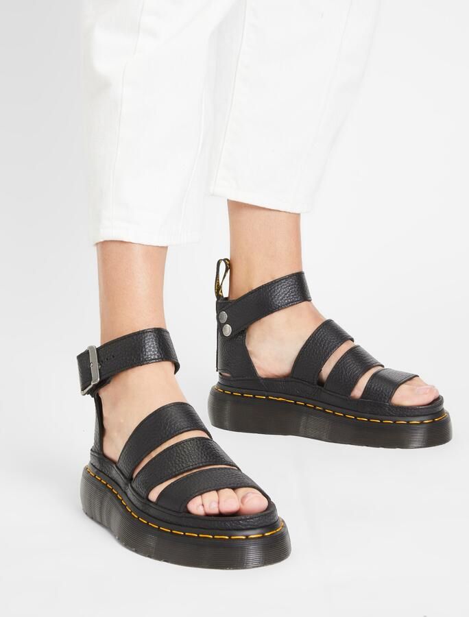 Dr. Martens Zwarte Patent Lamper Gladiator Sandalen Black Dames - Foto 6