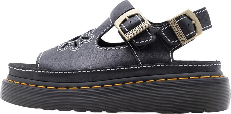Dr. Martens Sandaal 'Dunnet Flower' zwart wit