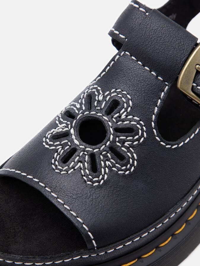 Dr. Martens Sandaal 'Dunnet Flower' zwart wit - Foto 3