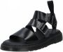 Dr. Martens Zwarte Leren Platte Sandalen Gryphon Brando Black - Thumbnail 3