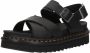 Dr. Martens DVOSS~II~BLACK~HYDRO~LEATHER~~ Platte sandalenDames Sandalen Zwart - Thumbnail 4