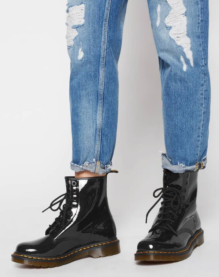 Dr. Martens Zwarte Enkellaarsjes voor Dames Model 1460 Iced BN Zwart Dames - Foto 15