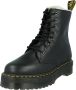 Dr. Martens 1490 BLACK VIRGINIA Hoge sneakersHoge sneakersVeterbootsDames veterschoenenDames sneakersVrije tijd half-hoogHalf-hoge schoenenHeren veterschoenHeren sneakers Zwart - Thumbnail 3