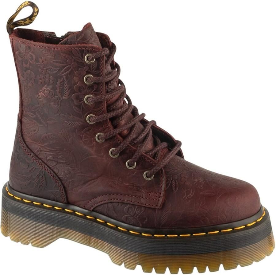Dr. Martens Veterlaarsjes ' Jadon Emboss Floral' donkerrood