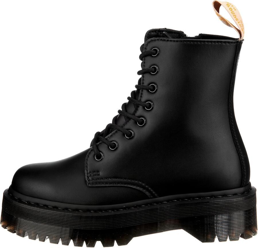 Dr. Martens Eco-leren ritslaarzen zwarte platformszool Black