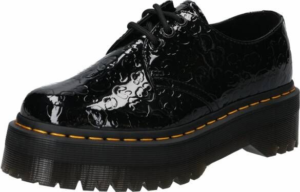 Dr. Martens Dr Martens 1461 Quad 3-eye Patent Lamper Leopard Embross Schoenen Zwart - Foto 2