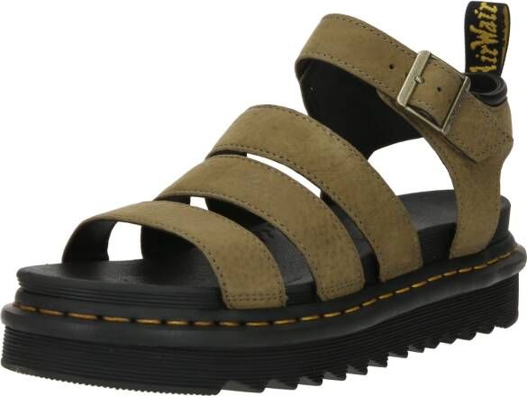 Dr. Martens Blaire Sandalen Pale Olive Pisa Leer Green Dames - Foto 5