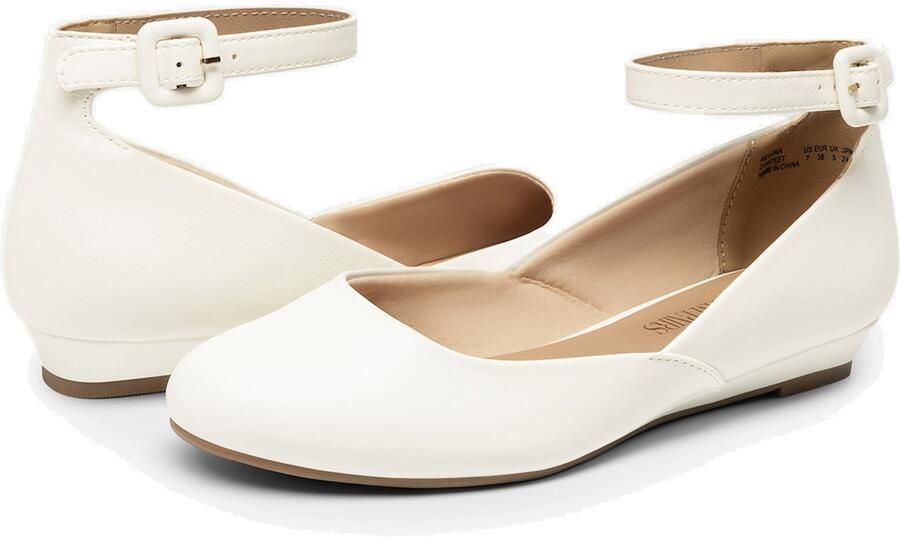 Dream Pairs Ballerina ' Ballerinas Damen Flache Schuhe Damen' wit - Foto 5