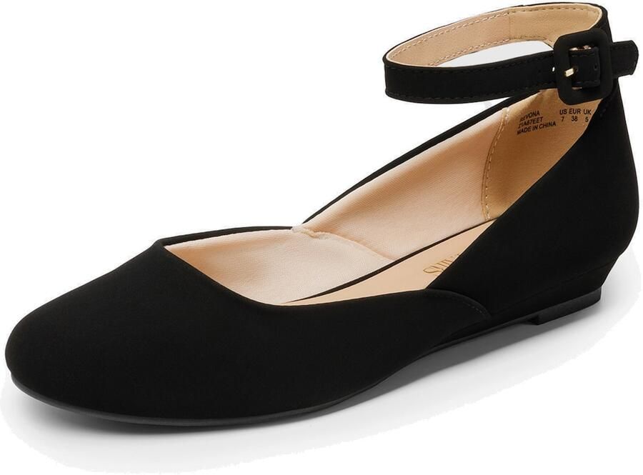 Dream Pairs Ballerina ' Ballerinas Damen Flache Schuhe Damen' zwart gemêleerd