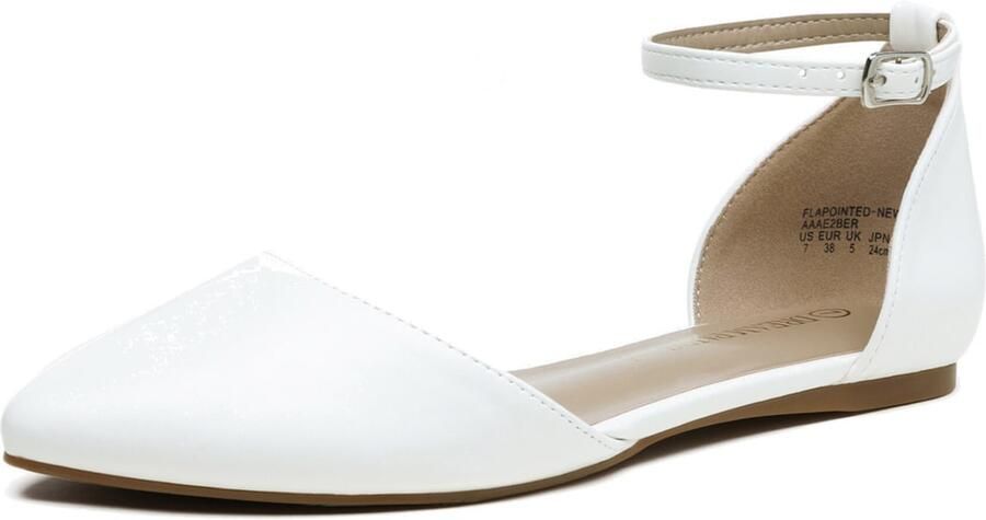 Dream Pairs Ballerina met riempjes ' Ballerinas Damen Flache Schuhe' wit - Foto 2