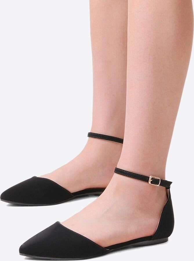 Dream Pairs Ballerina met riempjes ' Ballerinas Damen Flache Schuhe' zwart - Foto 3