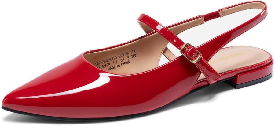 Dream Pairs Ballerina rood
