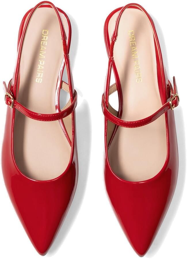 Dream Pairs Ballerina rood - Foto 5