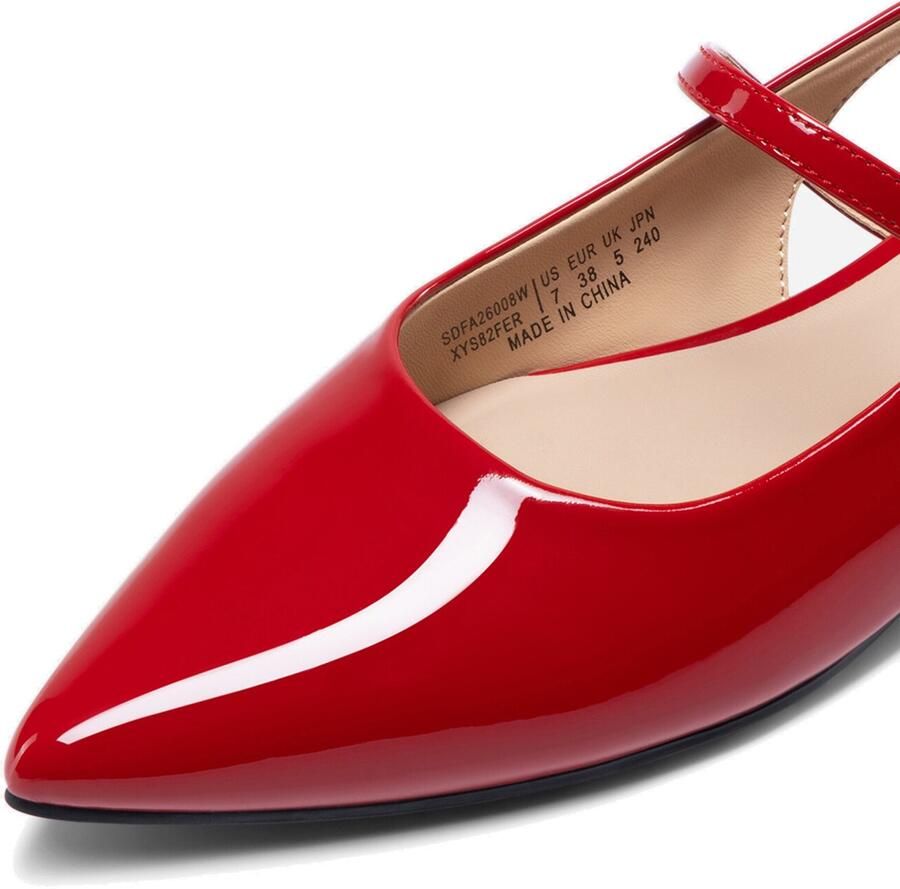 Dream Pairs Ballerina rood - Foto 2