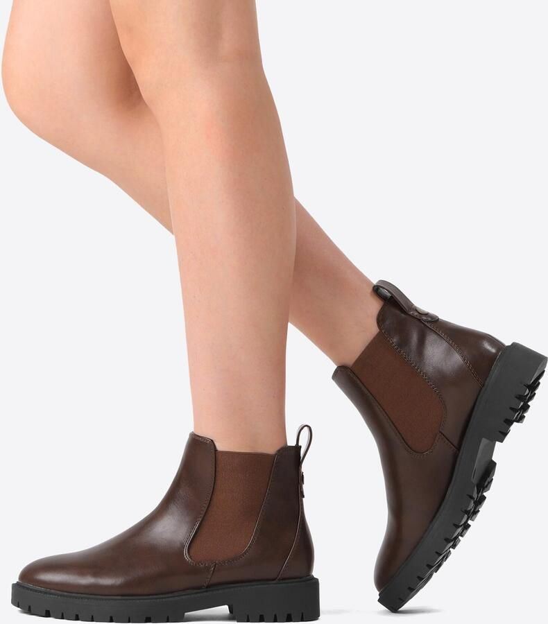 Dream Pairs Boots ' Damen Chelsea Boots Klassische Stiefeletten' bruin - Foto 2