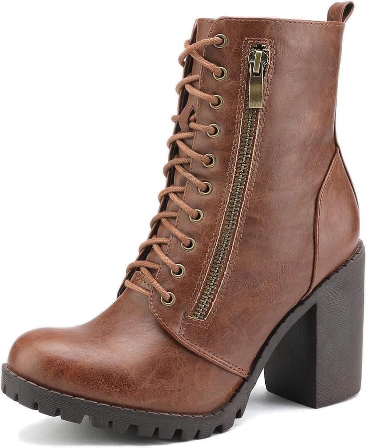 Dream Pairs Boots ' Damen Stiefel Stiefeletten' bruin