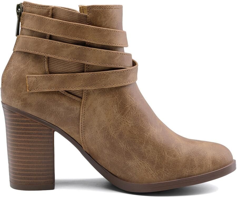 Dream Pairs Boots ' Damen Stiefel Stiefeletten' bruin