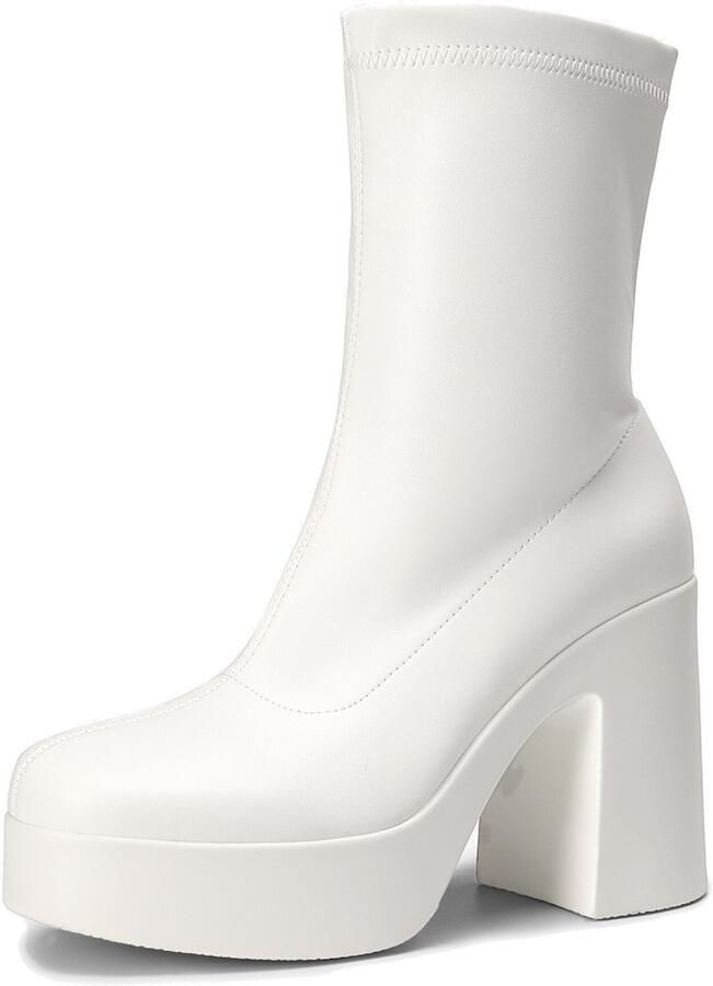 Dream Pairs Boots ' Damen Stiefel Stiefeletten' wit - Foto 6