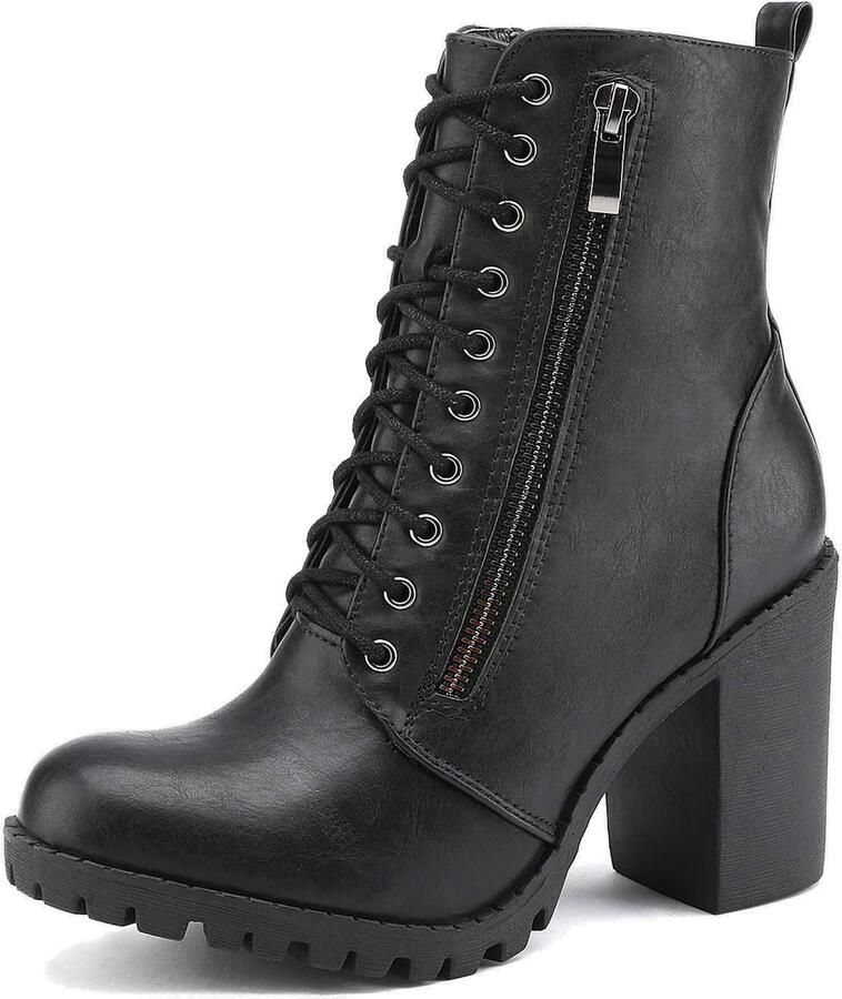Dream Pairs Boots ' Damen Stiefel Stiefeletten' zwart