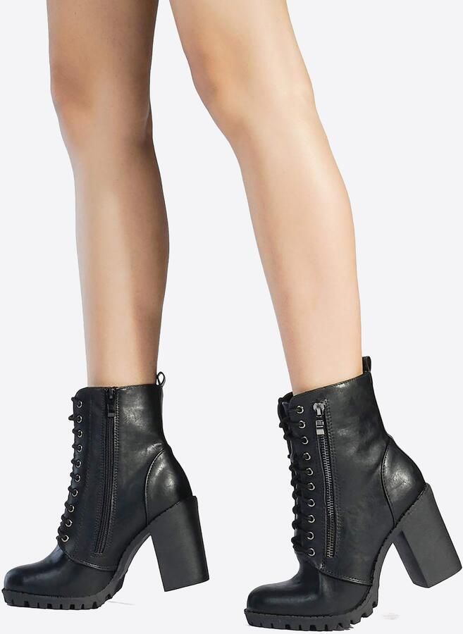 Dream Pairs Boots ' Damen Stiefel Stiefeletten' zwart - Foto 5
