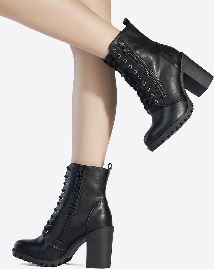 Dream Pairs Boots ' Damen Stiefel Stiefeletten' zwart - Foto 4