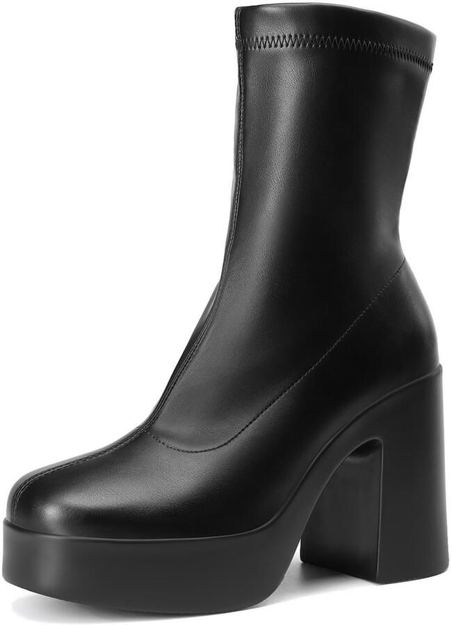 Dream Pairs Boots ' Damen Stiefel Stiefeletten' zwart