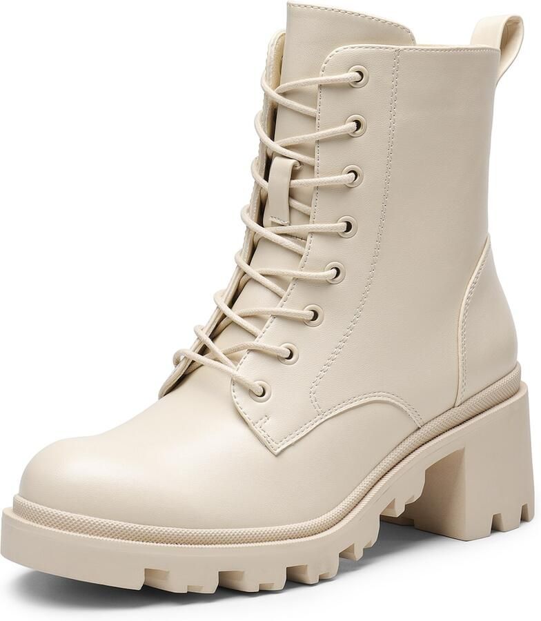 Dream Pairs Enkellaarsje beige