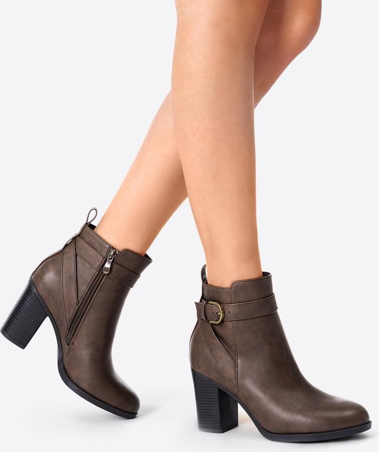 Dream Pairs Enkellaarsje bruin - Foto 5