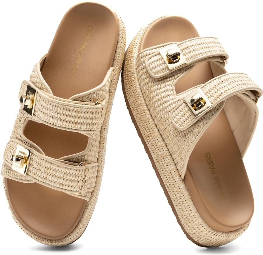 Dream Pairs Muiltjes ' Fashion' beige - Foto 2