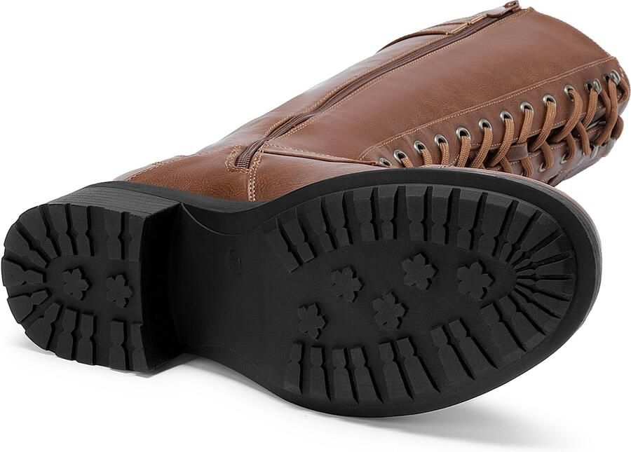 Dream Pairs Overknee laarzen lichtbruin - Foto 3