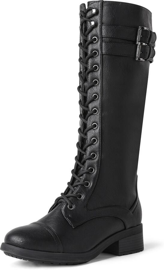 Dream Pairs Overknee laarzen zwart