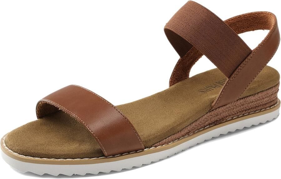 DREAM PAIRS Dames Sandalen met Elastische Bandjes Comfortabel