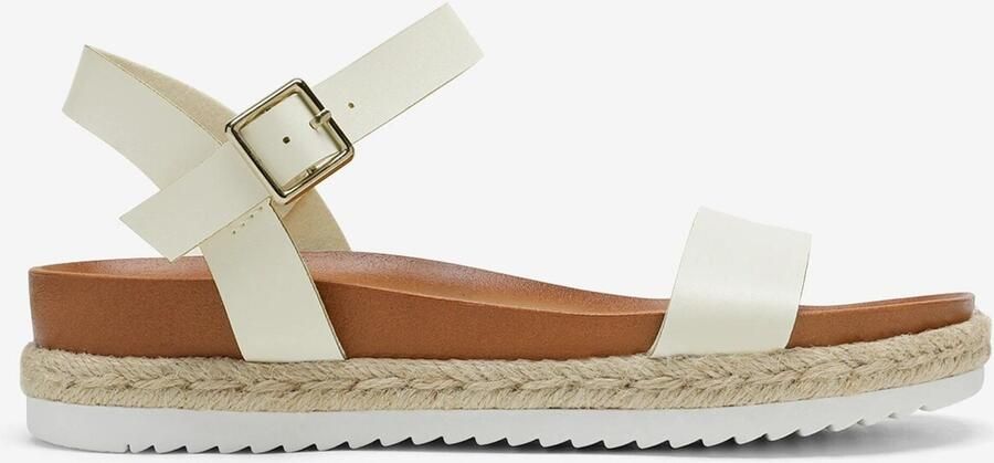 Dream Pairs Sandaal 'Damen-Espadrille-Sandalen mit Knöchelriemen und Plateauabsatz' wit - Foto 4