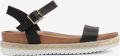 Dream Pairs Sandaal 'Damen-Espadrille-Sandalen mit Knöchelriemen und Plateauabsatz' zwart - Zwart