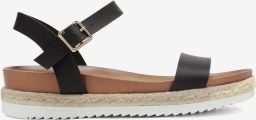 Dream Pairs Sandaal 'Damen-Espadrille-Sandalen mit Knöchelriemen und Plateauabsatz' zwart
