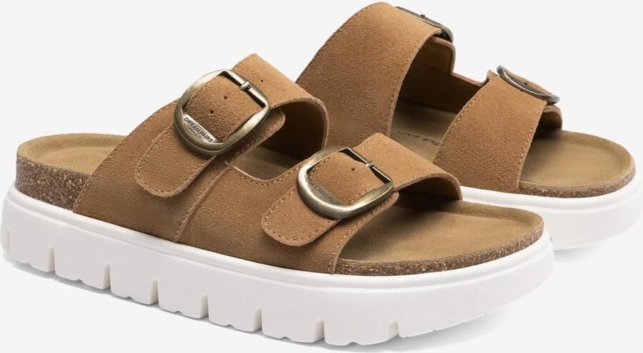Dream Pairs Sandaal 'Damen-Plateausandalen mit Keilabsatz und Fußgewölbeunterstützung' bruin - Foto 3