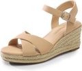 Dream Pairs Sandaal 'Elegante Espadrille-Keilsandalen' nude - Nude
