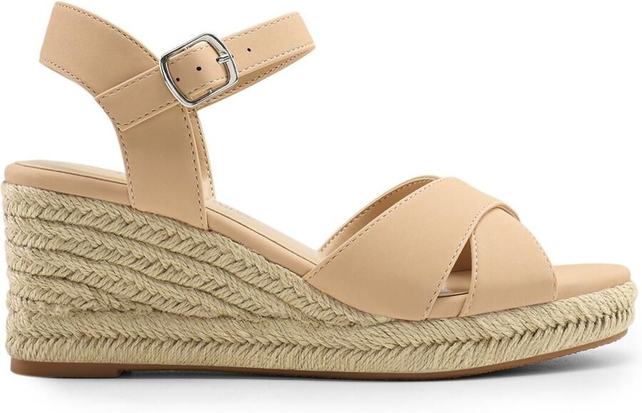 Dream Pairs Sandaal 'Elegante Espadrille-Keilsandalen' nude - Foto 4