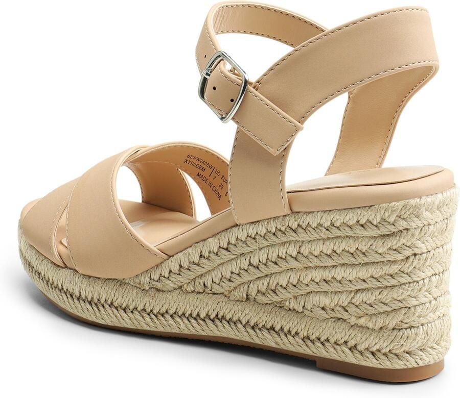 Dream Pairs Sandaal 'Elegante Espadrille-Keilsandalen' nude - Foto 2
