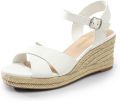 Dream Pairs Sandaal 'Elegante Espadrille-Keilsandalen' wit - Wit