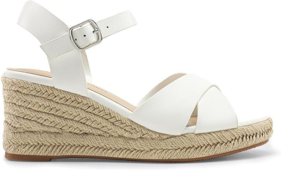 Dream Pairs Sandaal 'Elegante Espadrille-Keilsandalen' wit - Foto 5