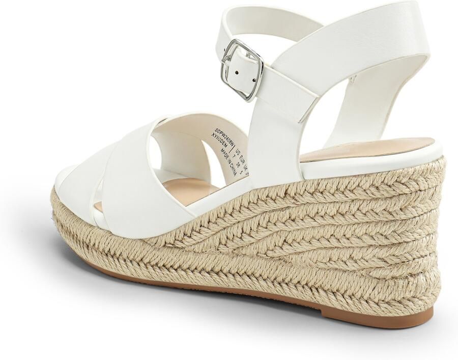 Dream Pairs Sandaal 'Elegante Espadrille-Keilsandalen' wit - Foto 3