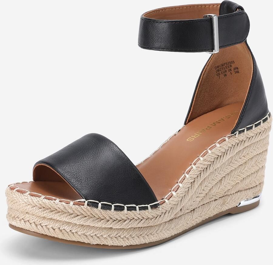 Dames Espadrille Sandalen met Plateau en Enkelband Zomer Stijl