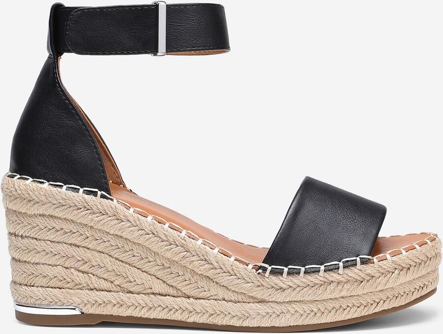 Dames Espadrille Sandalen met Plateau en Enkelband Zomer Stijl - Foto 5