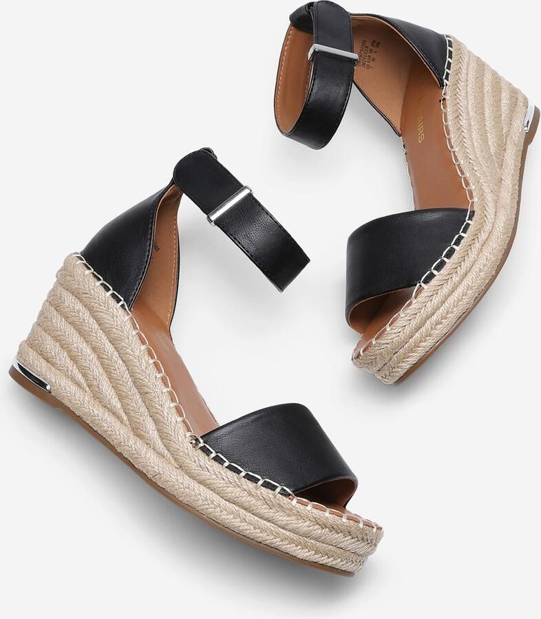 Dames Espadrille Sandalen met Plateau en Enkelband Zomer Stijl - Foto 4