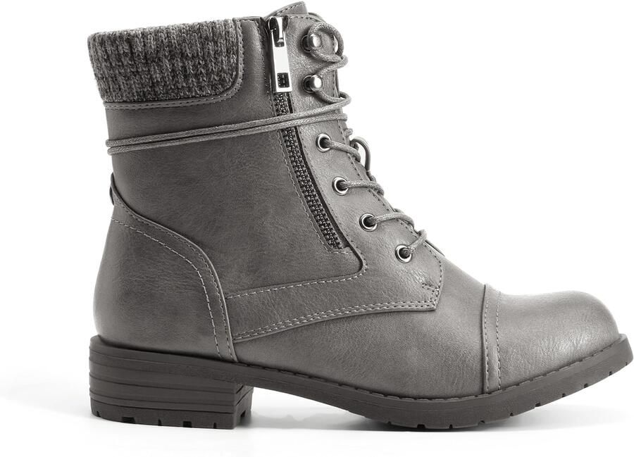 Dream Pairs Veterlaarsjes grijs