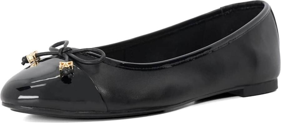 Dune LONDON Ballerina 'Hallo' zwart