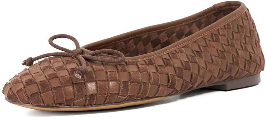 Dune LONDON Ballerina 'Heat' bruin